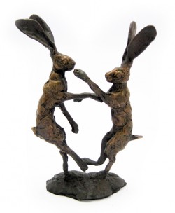 Picture of Boxing Hares (Paul Jenkins Foundry Bronze Sculpture)