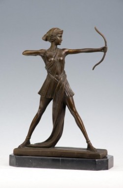 Picture of Female Archer Bronze Figurine (Diana the Hunter)
