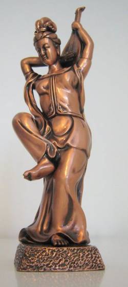Picture of Dancing Chinese Girl Copper Plated Ornament