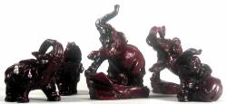 Picture of Set of 6 Elephant Stone Carving Ornaments