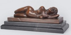 Picture of Nude Girl Relaxing Bronze Statue