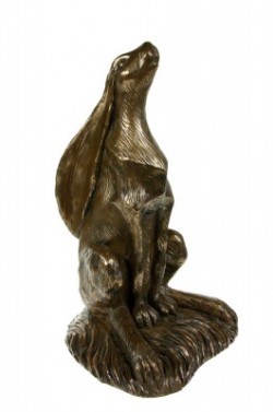 Picture of Moongazing Hare Bronze Ornament 18 cm