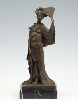 Picture of Japanese Lady Bronze Figurine