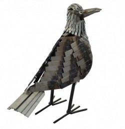 Picture of Black Backed Gull Looking Right Metal Bird Ornament