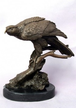 Picture of Falcon Watching Bronze Statue