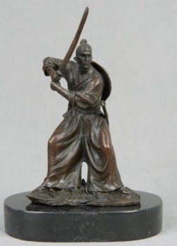 Picture of Samurai Training Bronze Figurine