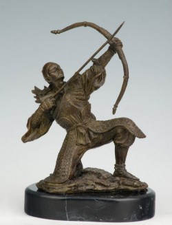 Picture of Japanese Archer Bronze Statue
