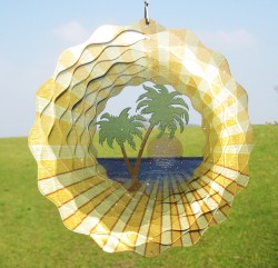 Picture of Palm Tree Designer Steel Wind Spinner