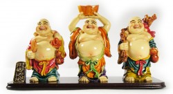Picture of Three Laughing Buddha Ornament
