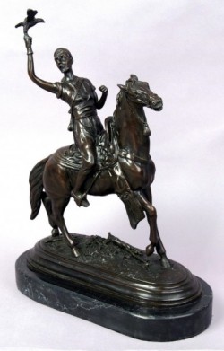 Picture of Mounted Falconer Bronze Statue