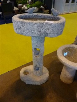 Picture of Cottage Birdbath with Birds