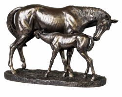 Picture of Nursing Mare Bronze Horse Figurine (NEW RELEASE)