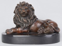 Picture of Lion Resting Bronze Figurine