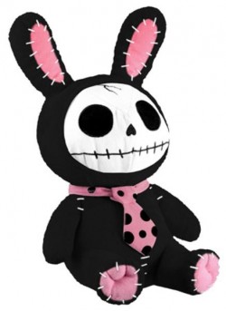 Picture of Black Bunny Furry Bones Soft Toy LARGE