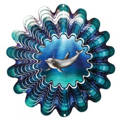 Picture of Dolphins Designer Steel Wind Spinner
