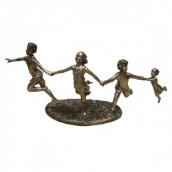 Picture of 4 Children Running Bronze Figurine (Juliana)
