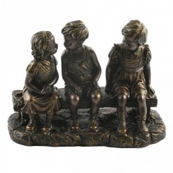 Picture of Three Kids on a Bench Bronze Figurine (Juliana)
