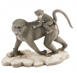 Picture of Baboon with Baby Figurine (Naturecraft)