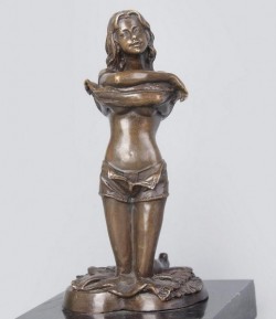 Picture of Girl Undressing Bronze Sculpture