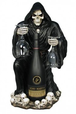 Picture of Grim Reaper Bottle and Glass Holder