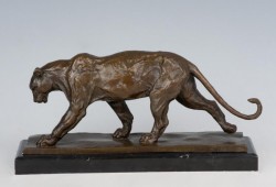 Picture of Walking Panther Bronze Figurine