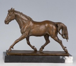 Picture of Trotting Horse Bronze Statue (Medium)