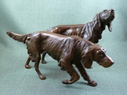 Picture of Pair of Setters Bronze Figurines