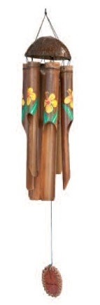 Picture of Hibiscus Bamboo Art Windchime (Large)