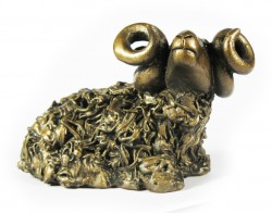 Picture of Ram Sitting Bronze Figurine