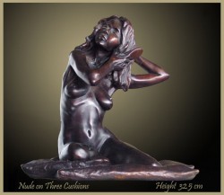 Picture of Nude on Cushions Bronze Figurine Limited Edition (Patrick Reynolds)