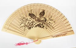 Picture of Birds and Flowers Scented Wood Fan