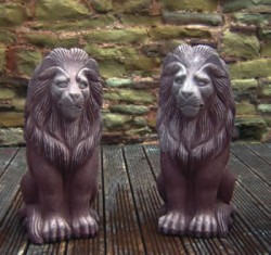 Picture of Pair of Lion King Statues (Sandstone)