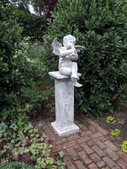 Picture of Cherub with Trumpet Statue (Marble Arte)