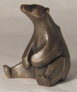 Picture of Polar Bear Sitting Bronze Sculpture (Frith)