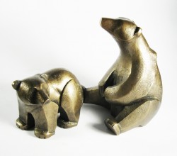 Picture of Polar Bear Bronze Sculptures (Set of 2)