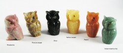 Picture of Set of 6 Semi Precious Stone Owls