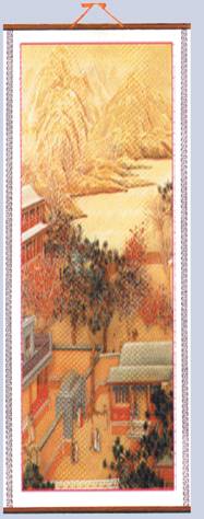 Picture of River Scene Chinese Scroll
