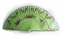 Picture of Bamboo Green Floral Fan