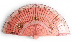 Picture of Bamboo Pink Floral Fan