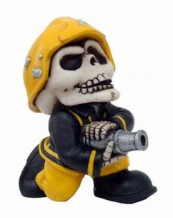 Picture of Fireman Bones Skeleton Figurine