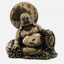 Picture of Happiness Buddha Bronze Figurine