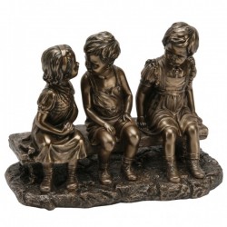 Picture of Three Kids on a Bench Premier Bronze Figurine (Juliana)