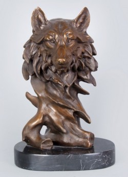 Picture of Spirit Wolf on Black Marble Base