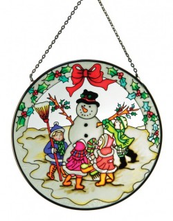 Picture of Snowman and Children Suncatcher