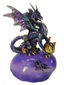 Picture of Aura Dragon on Stone Figurine LIGHT FEATURE (NEW RELEASE)