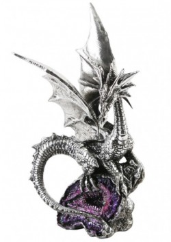 Picture of Silver Dragon with Purple Crystals Mystic Legends (Juliana)