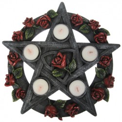 Picture of Pentagram Rose Tealight Holder 30 cm