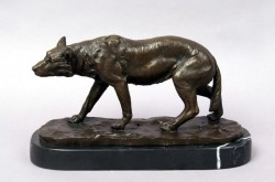 Picture of Wolf Walking Bronze Figurine