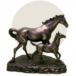 Picture of Horse and Foal Back Light Lamp (Juliana)