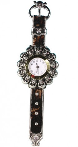 Picture of Skull Chronology Wall Clock (Gothic Couture) 40 cm